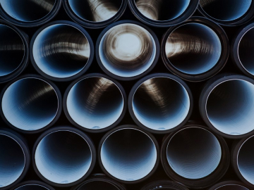 Industrial facility construction multiple circular tube pipes 