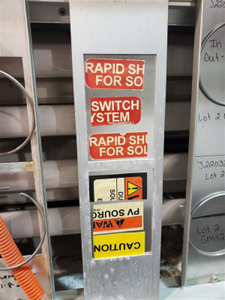solar-label-3 Partial solar labels in a testing chamber to test durability