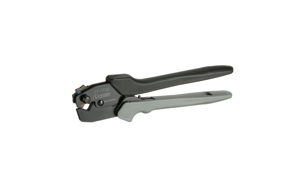 A close-up of a black wire stripper hand tool